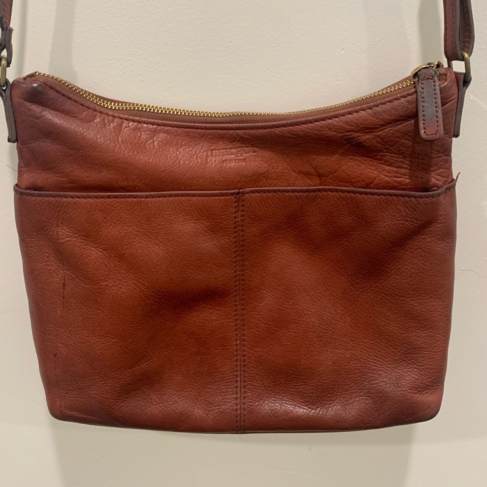 Elegant Brown Leather Shoulder Bag brand Margot